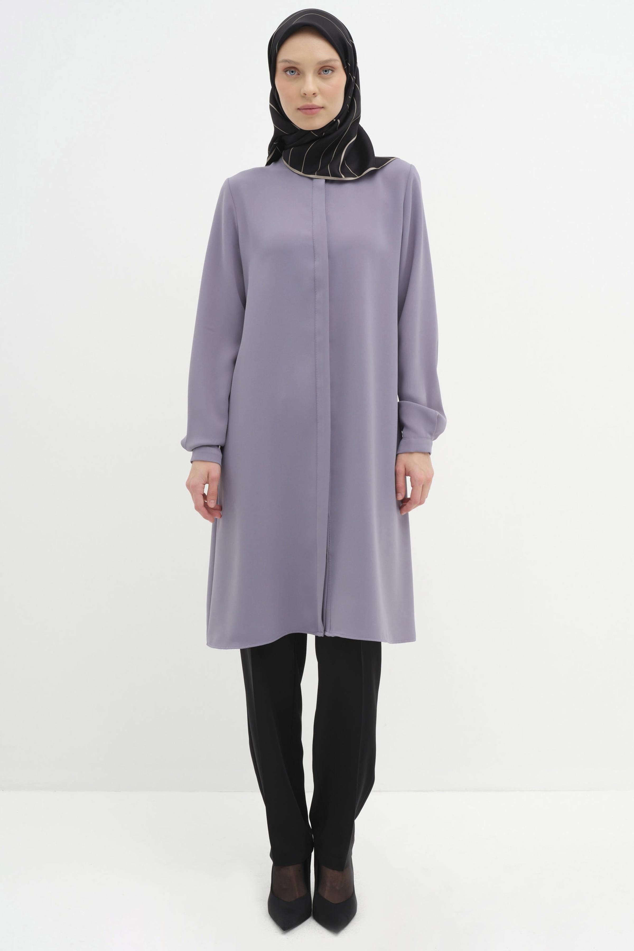 Yan Bel Lastik Detaylı Bol Paça Pantolon - Siyah TUGBA