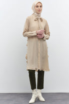 Yüksek Bel Basıc Pantolon - Haki TUĞBA