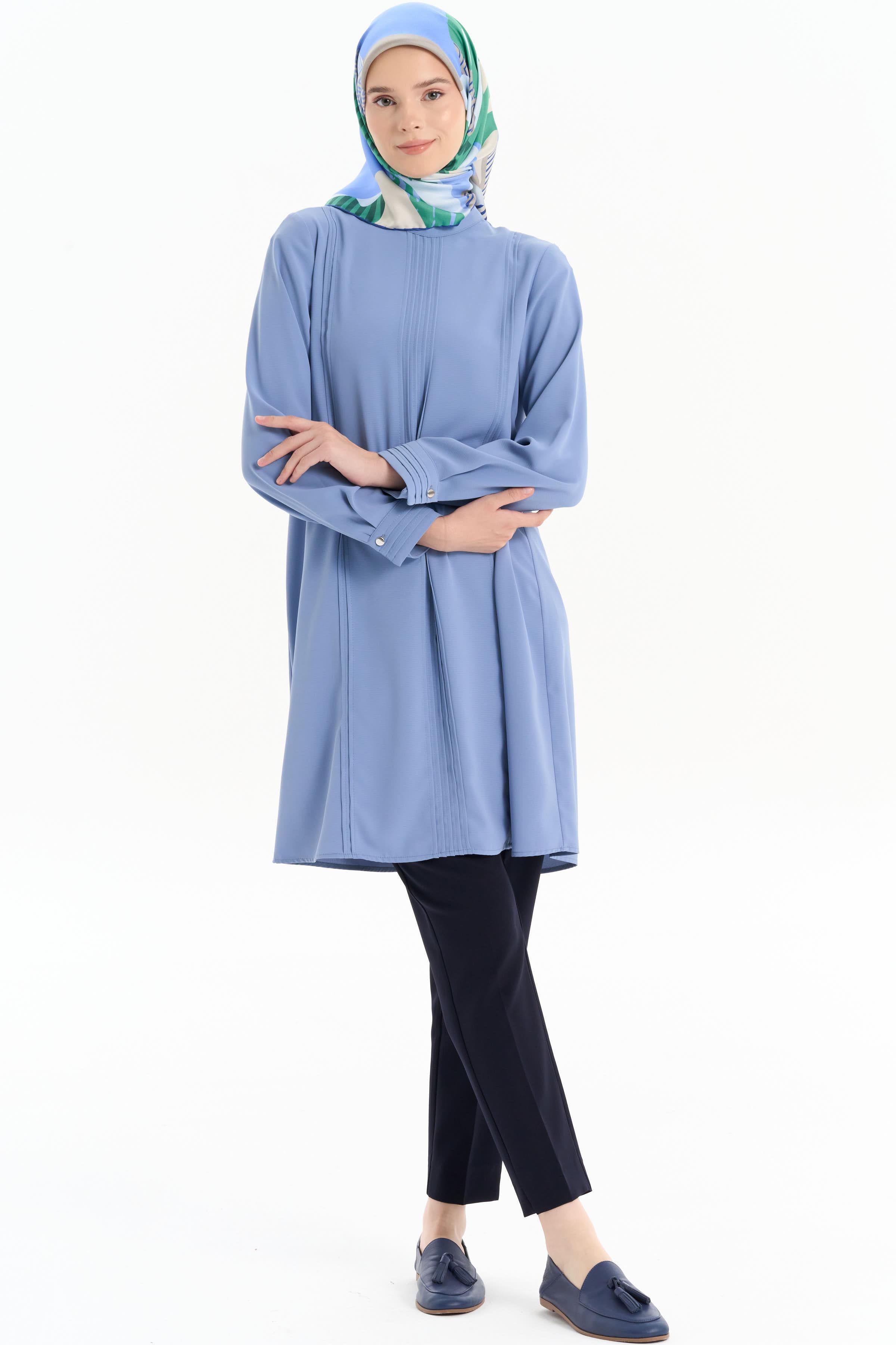 Yüksek Bel Basic Pantolon - Lacivert TUGBA