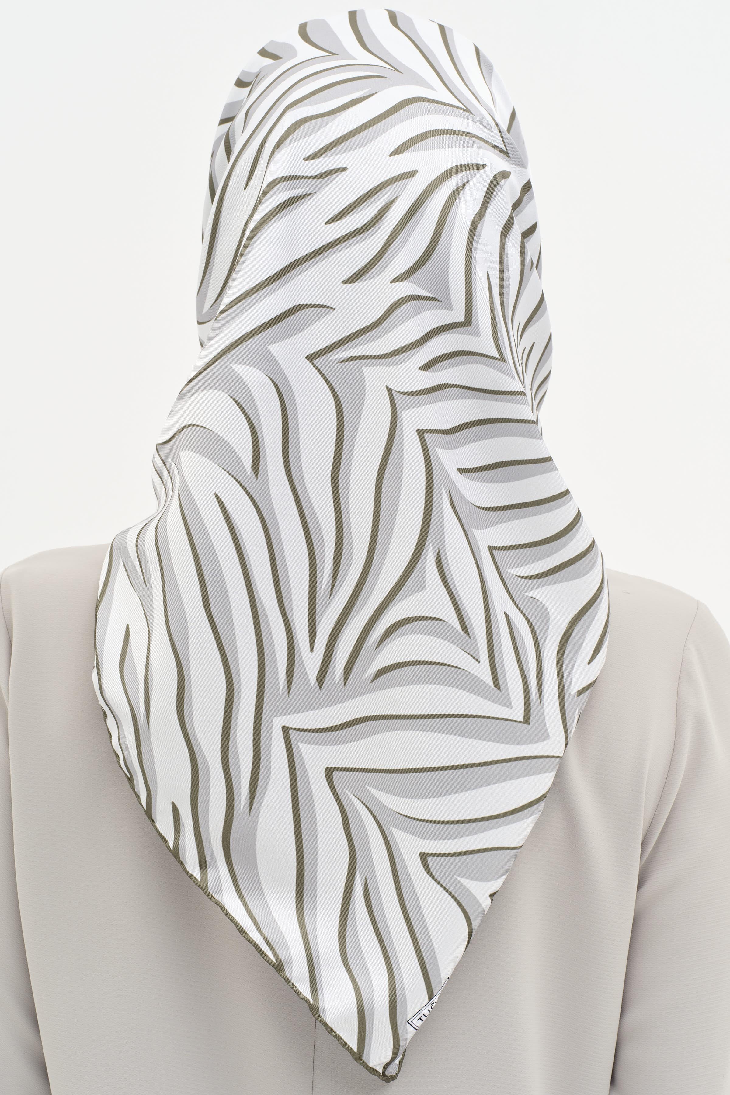 Zebra Desen Stil Eşarp - Mint TUGBA