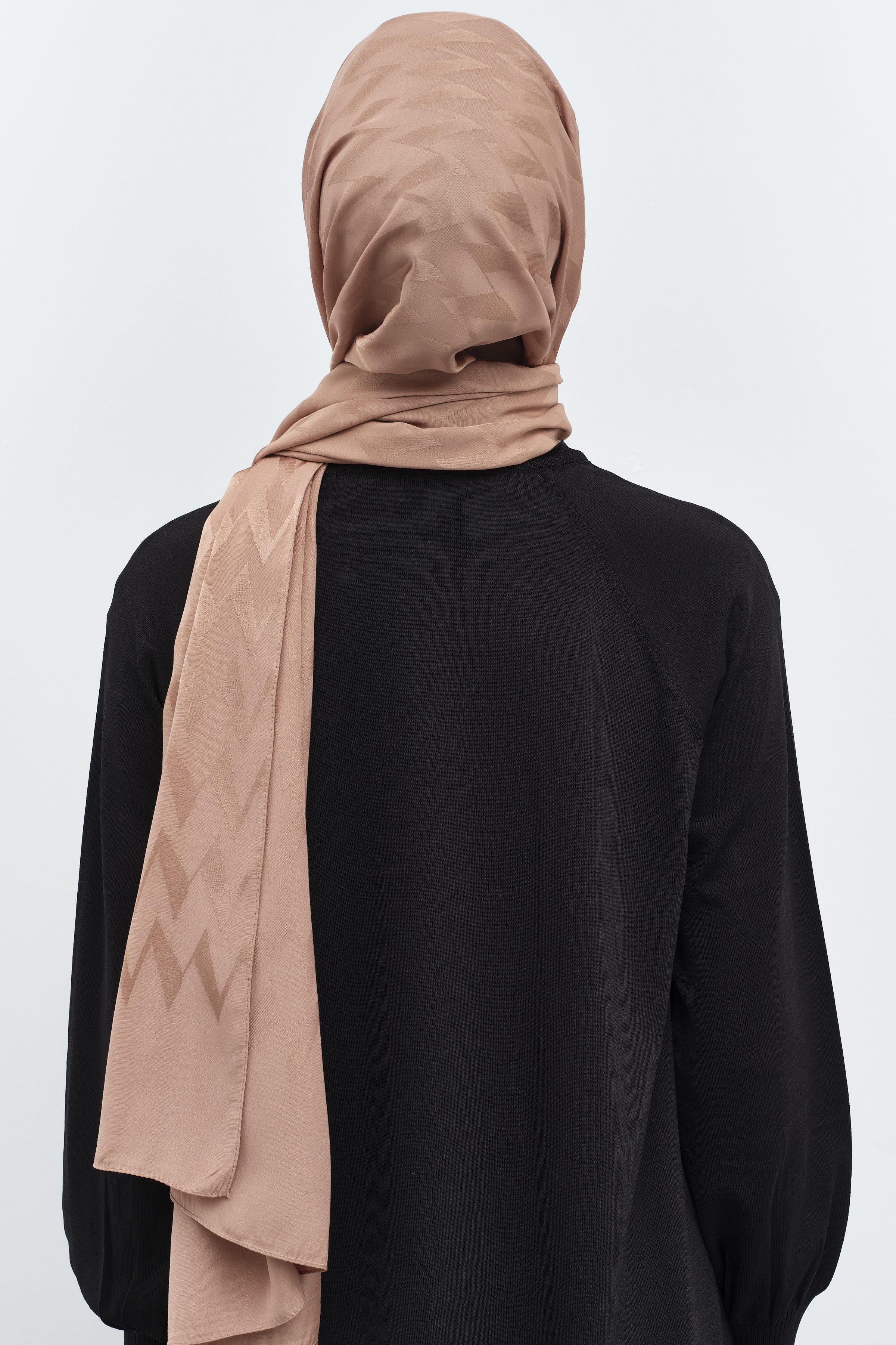 Zikzak Desen Viskon Şal - Bisküvi TUGBA