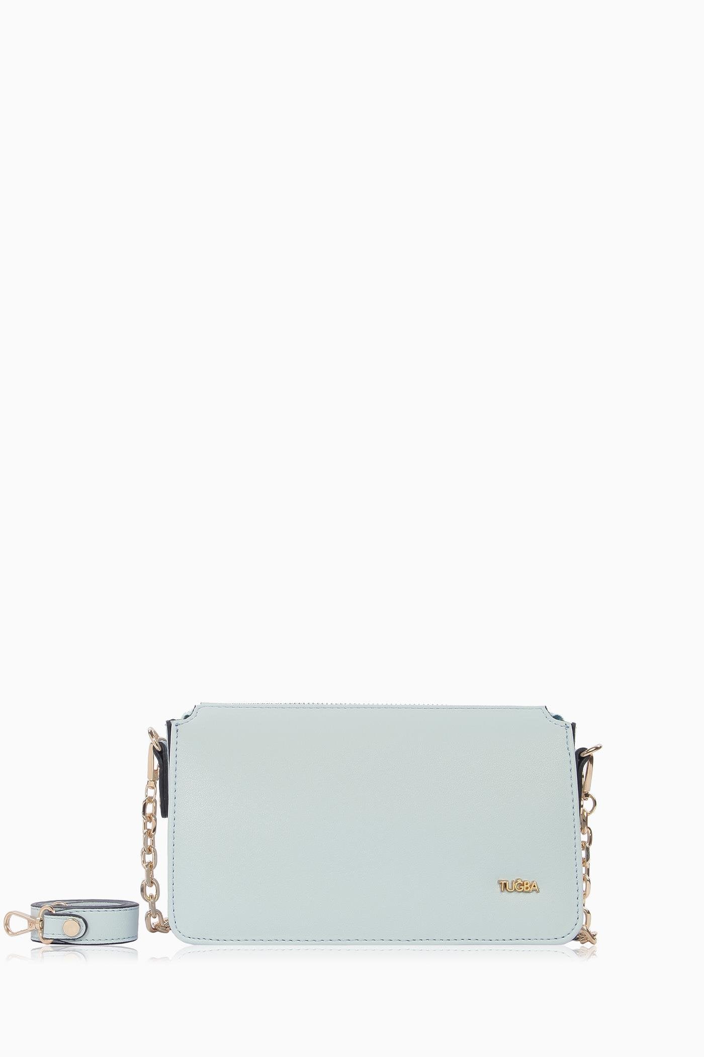 Zincir Askılı Coach Çanta - Açık Mavi TUGBA