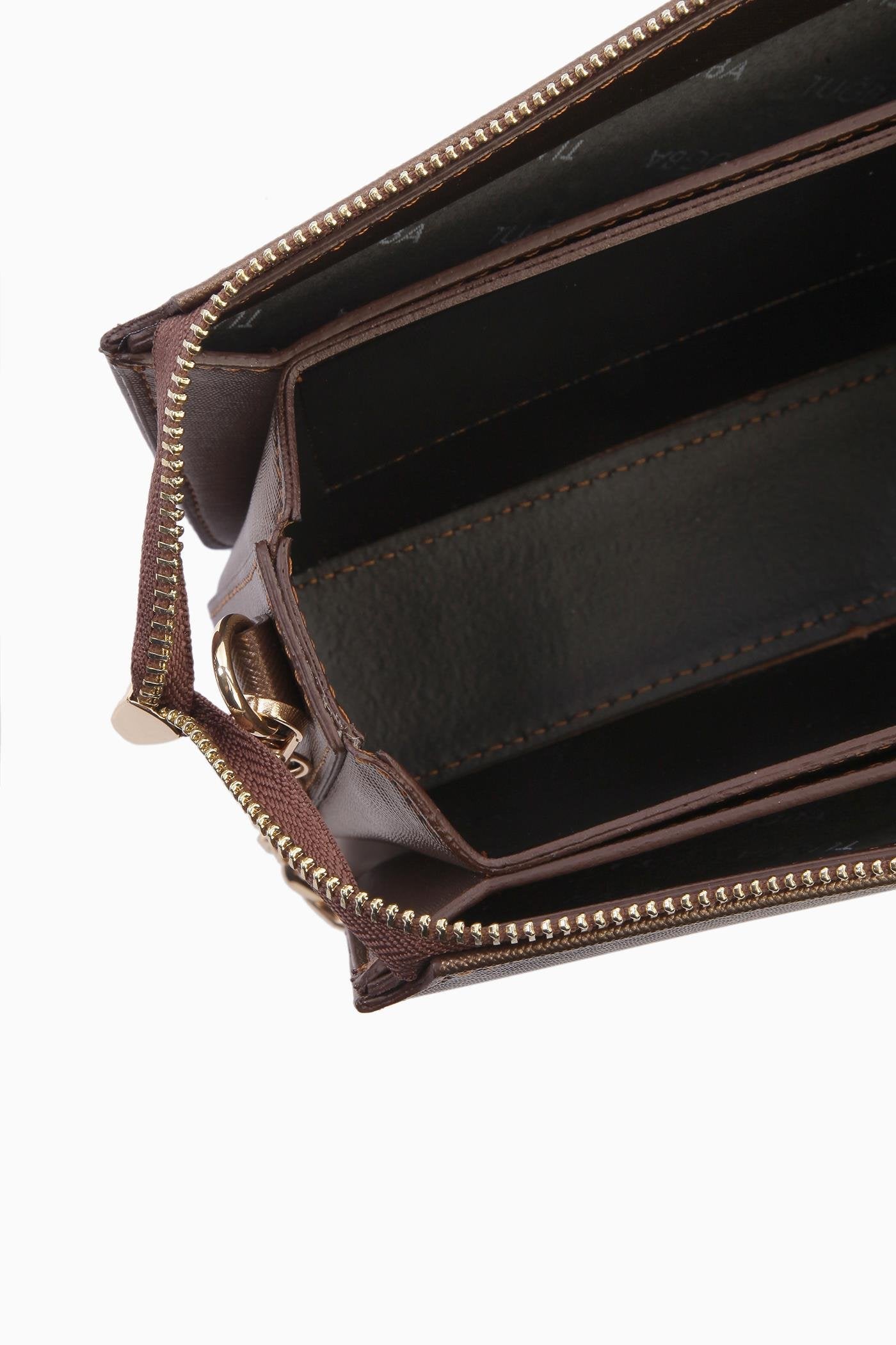 Zincir Askılı Coach Çanta - Bakır TUGBA