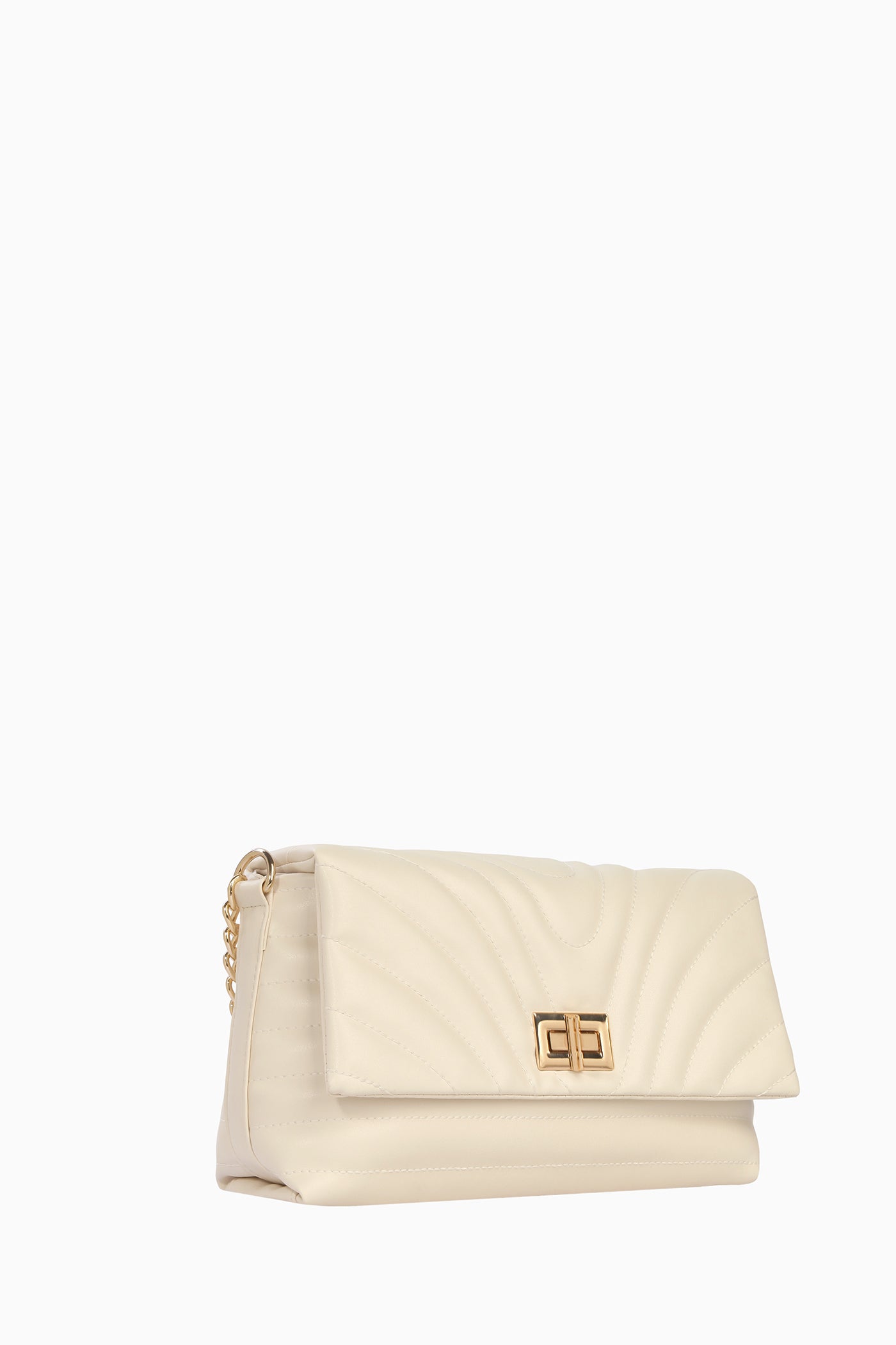 Zincir Askılı Flap Çanta - Bej TUGBA