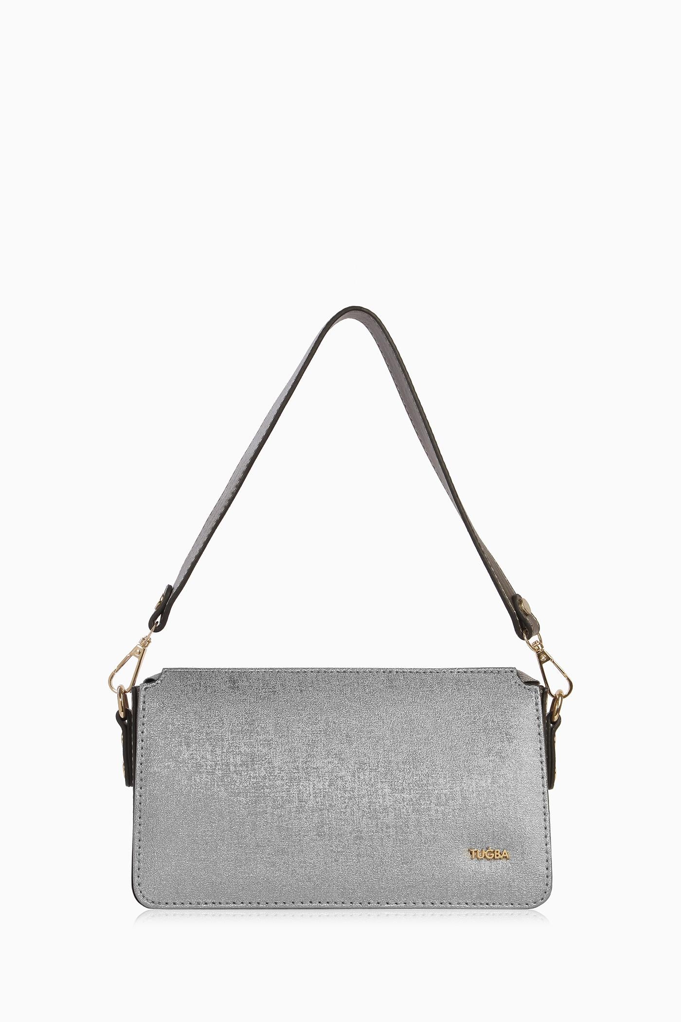 Zincir Askılı Kulplu Çanta - Antrasit TUGBA