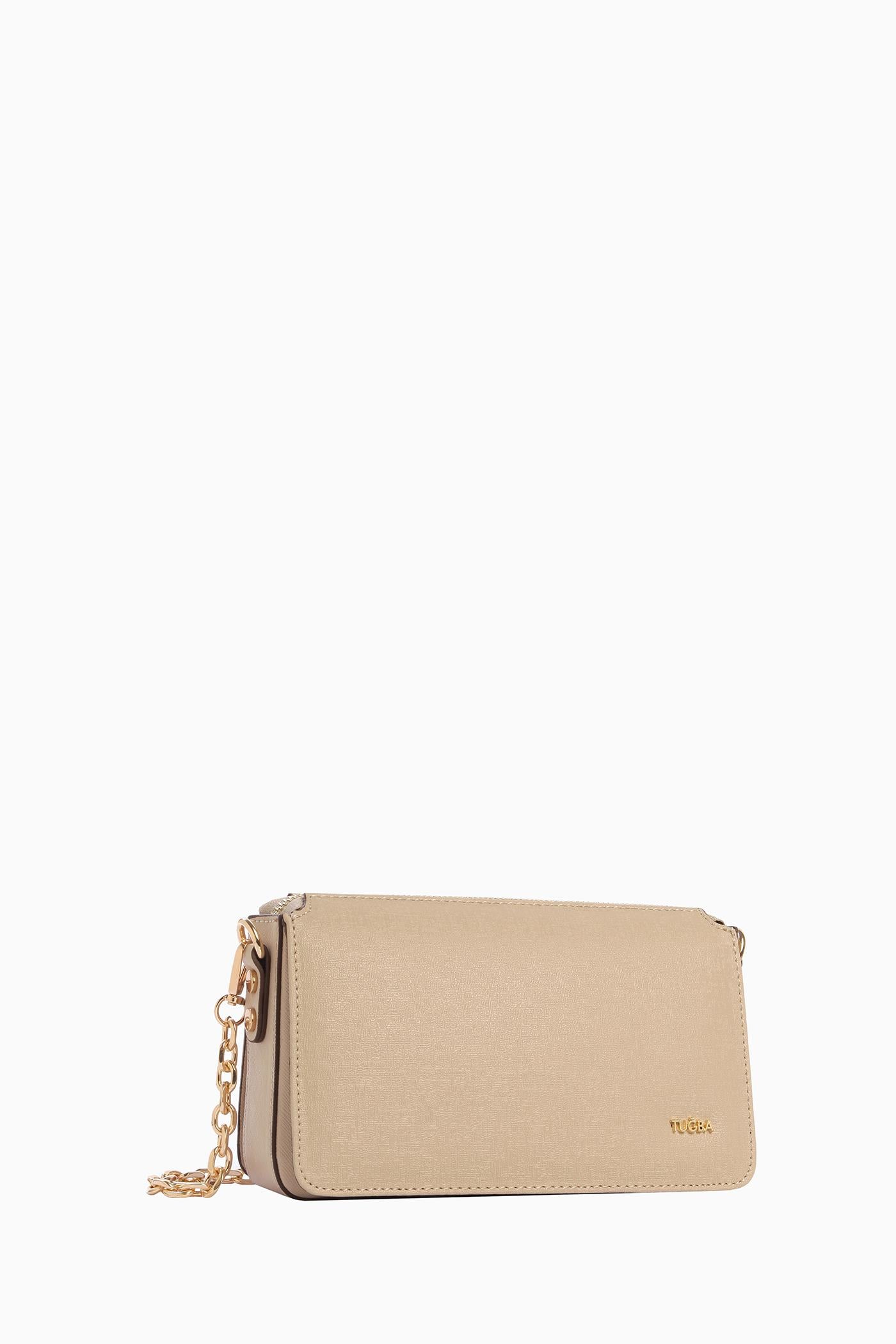 Zincir Askılı Kulplu Çanta - Taş TUGBA