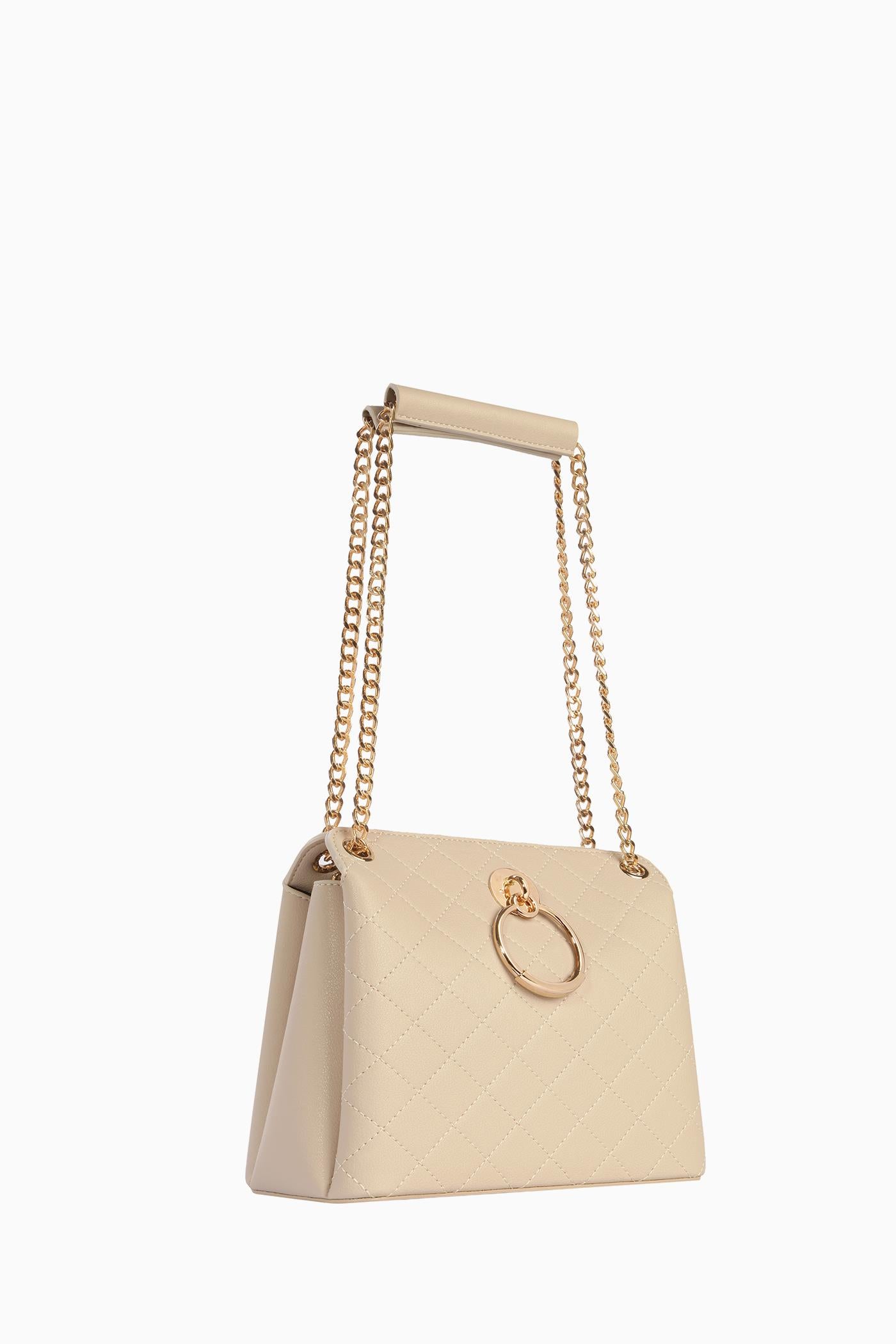 Zincir Askılı Satchel Çanta - Taş TUGBA