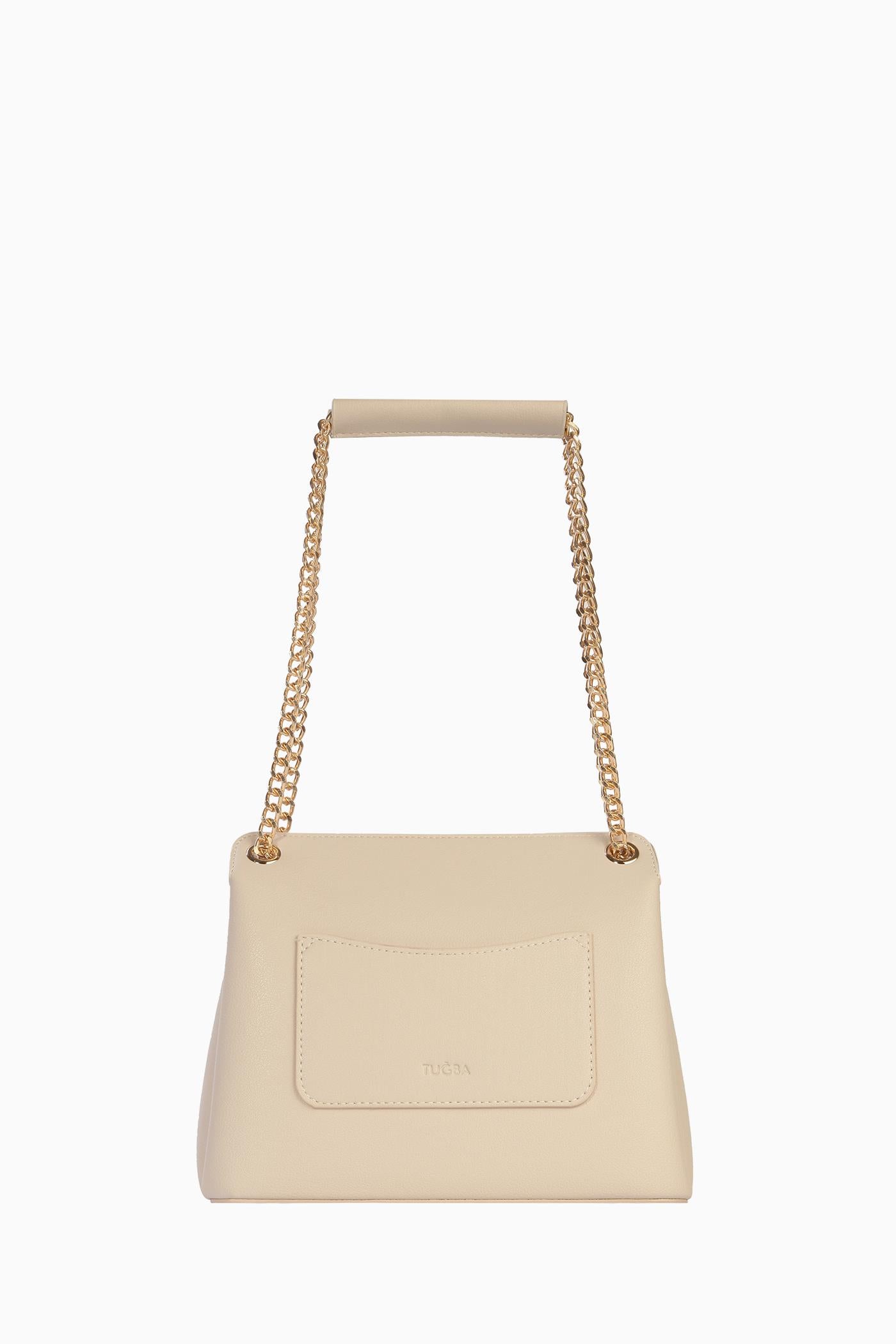 Zincir Askılı Satchel Çanta - Taş TUGBA