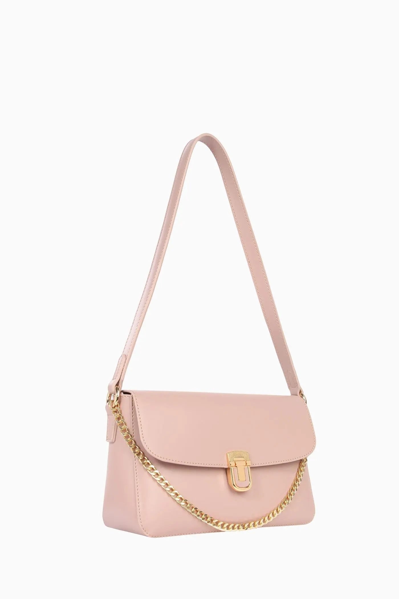 Zincir Detaylı Flap Çanta - Lila TUGBA