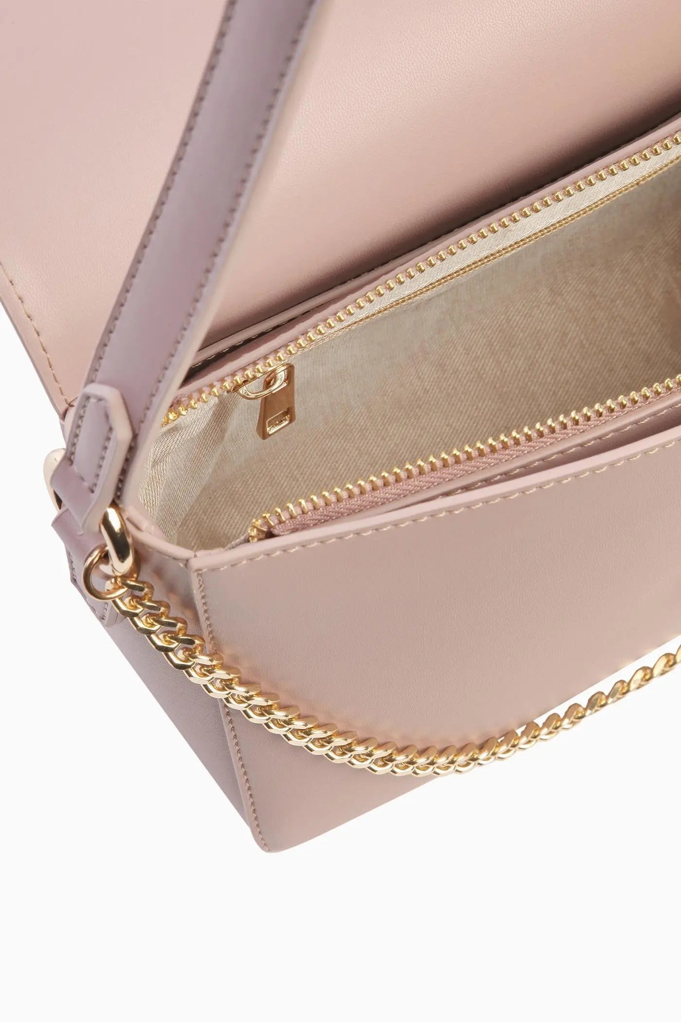 Zincir Detaylı Flap Çanta - Lila TUGBA