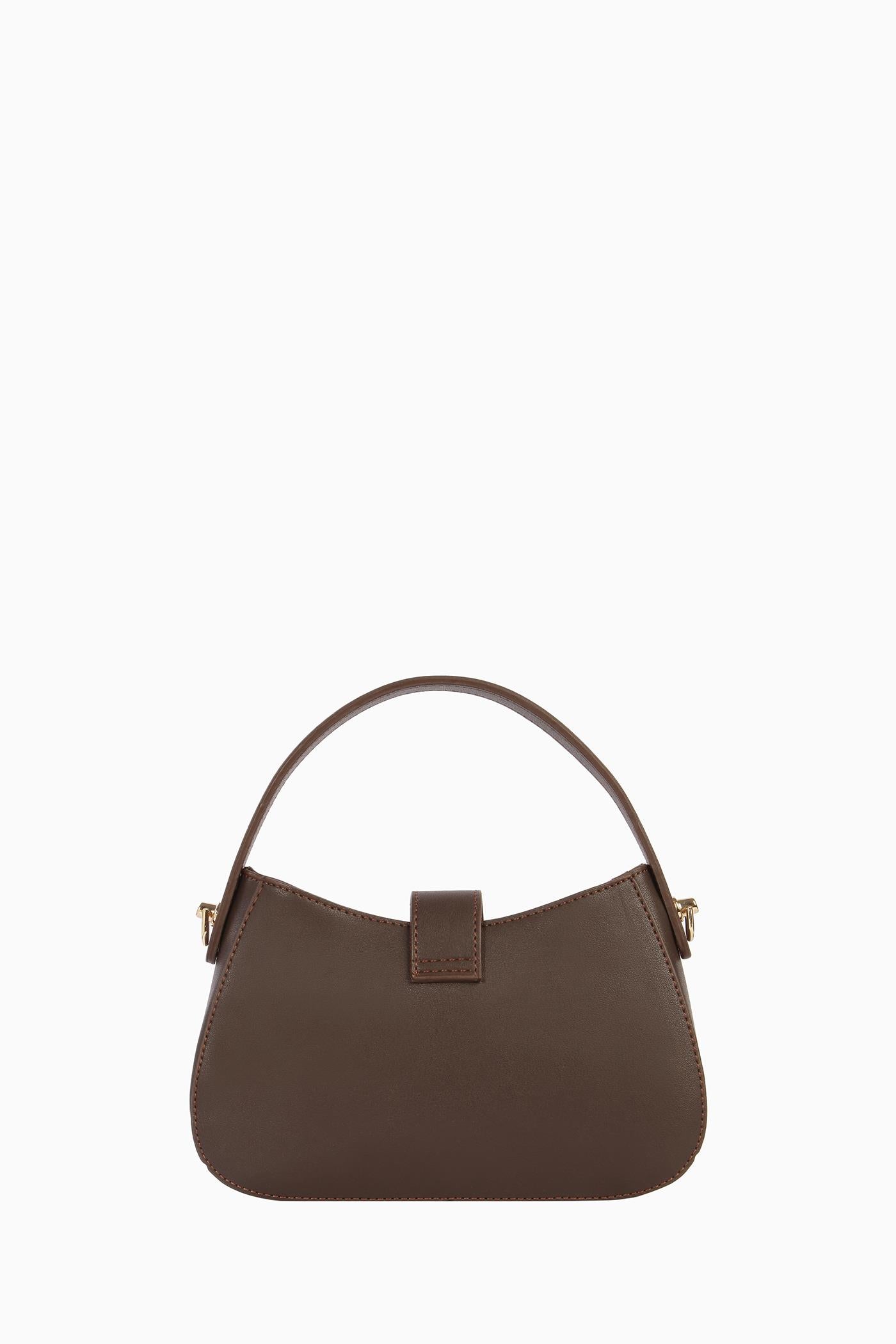 Zincir Detaylı Mini Çanta - Kahve TUGBA