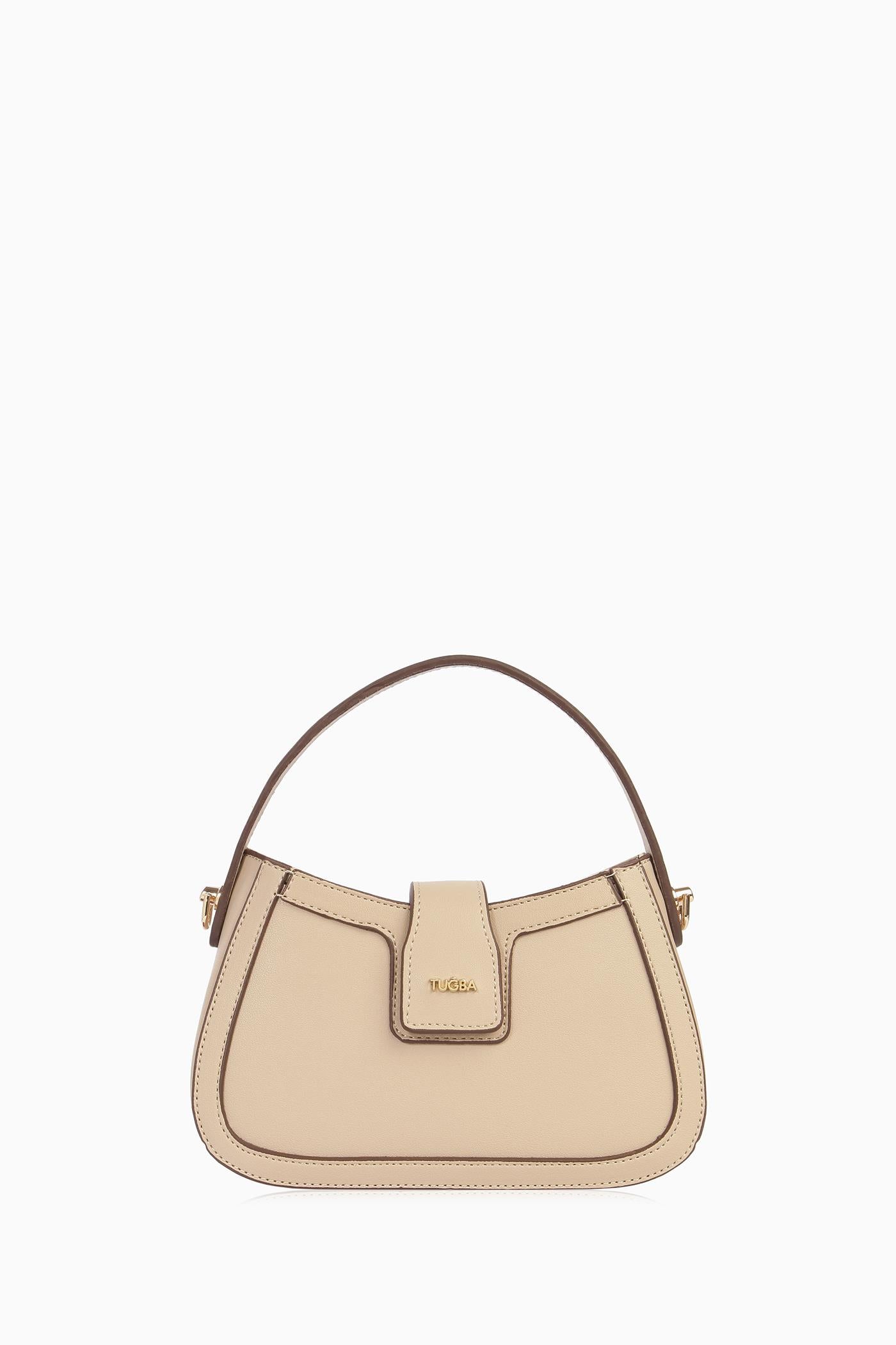 Zincir Detaylı Mini Çanta - Taş TUGBA