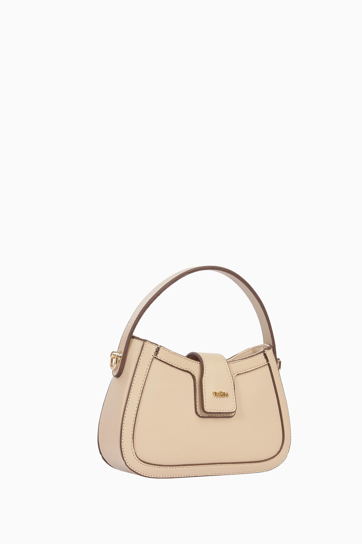 Zincir Detaylı Mini Çanta - Taş TUGBA