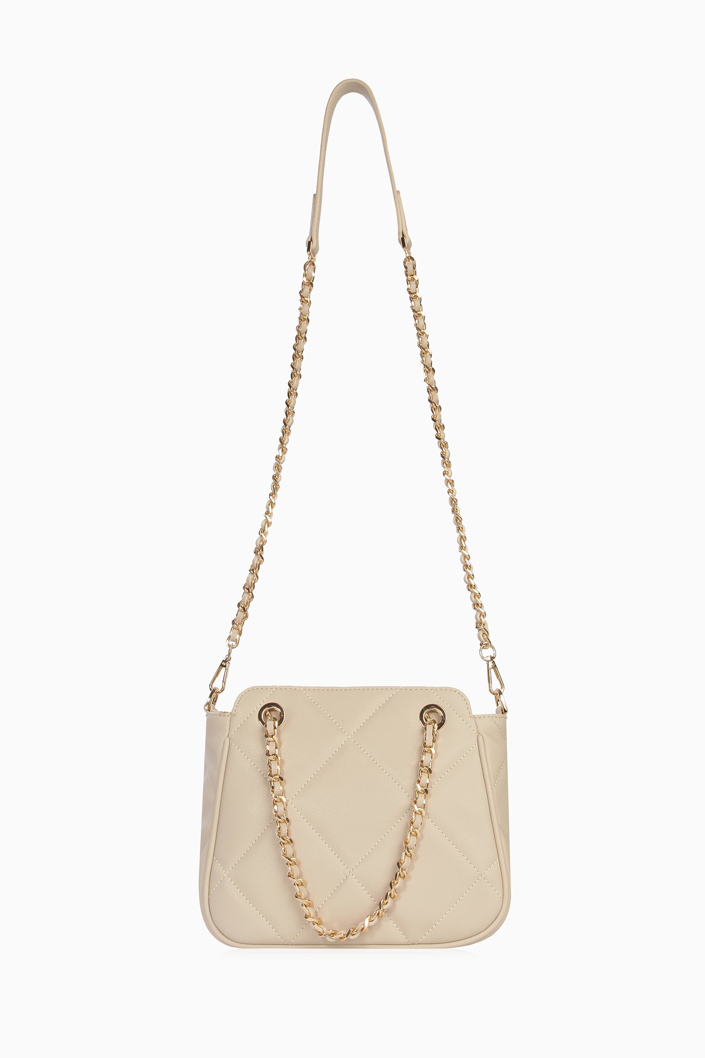 Zincir Kulplu Satchel Çanta - Bej TUGBA