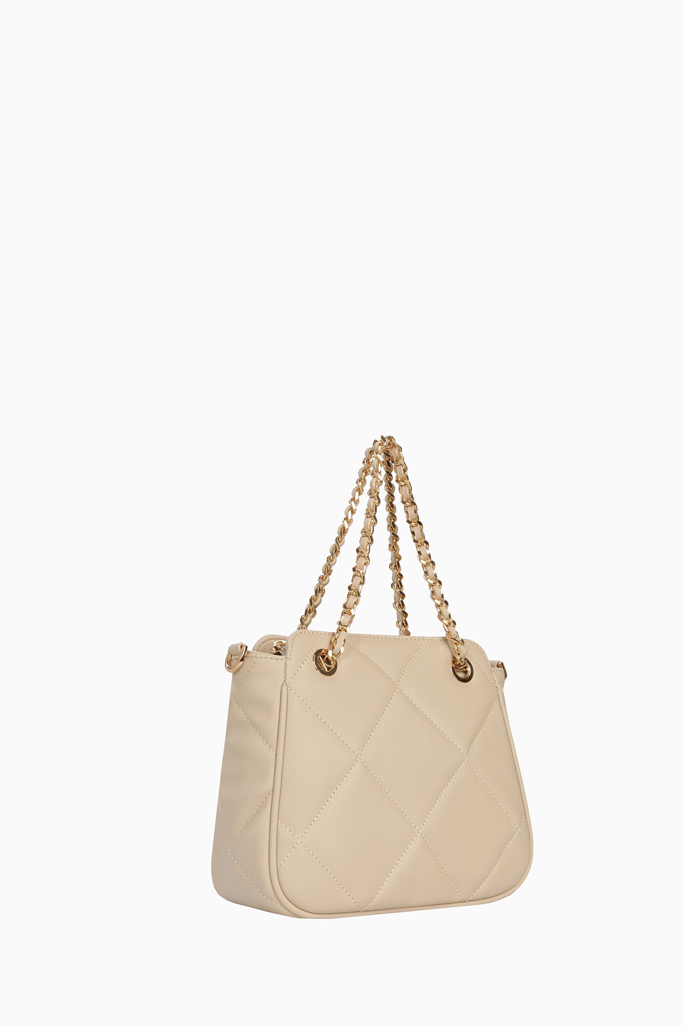 Zincir Kulplu Satchel Çanta - Bej TUGBA