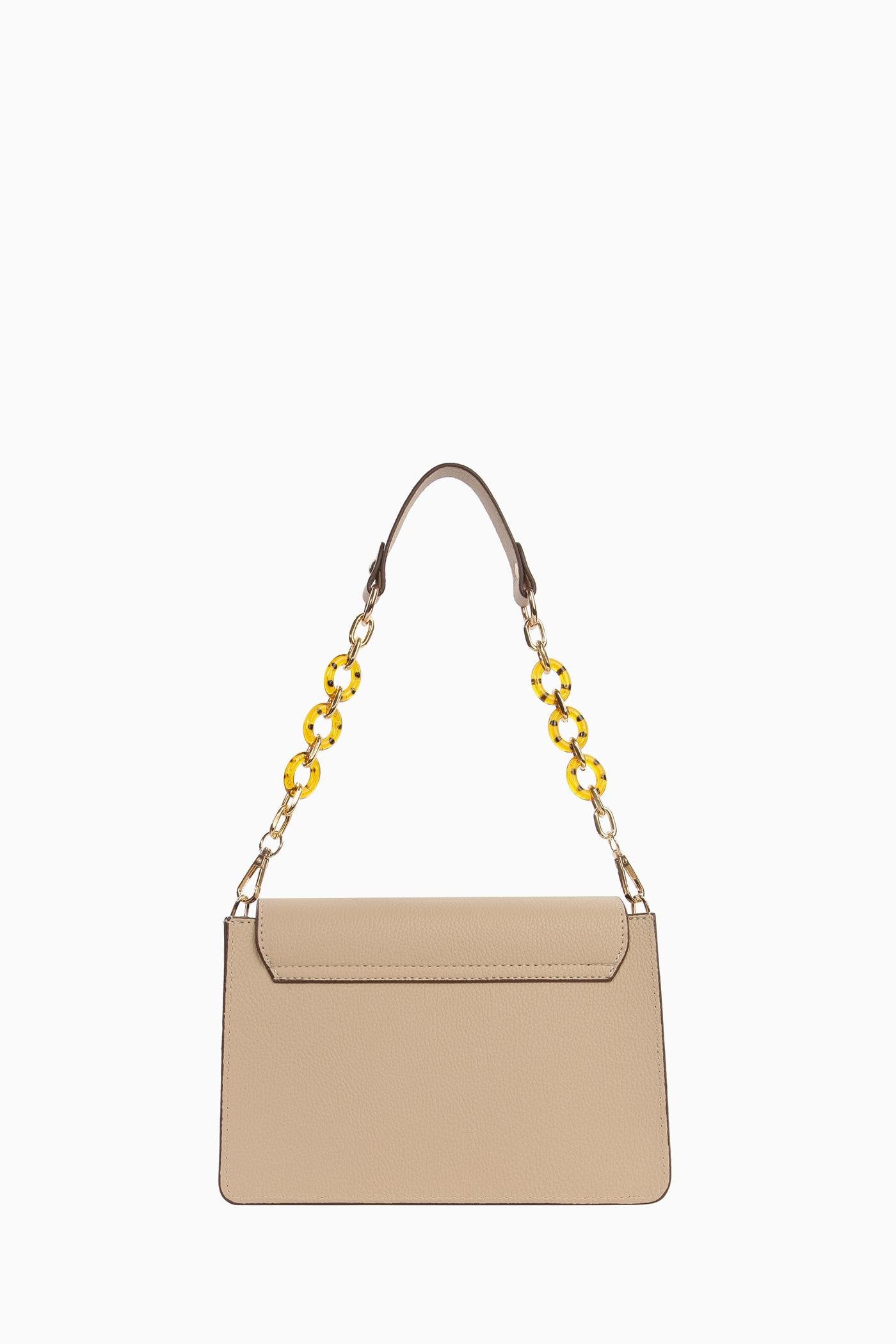 Zincirli Flap Çanta - Bej TUGBA