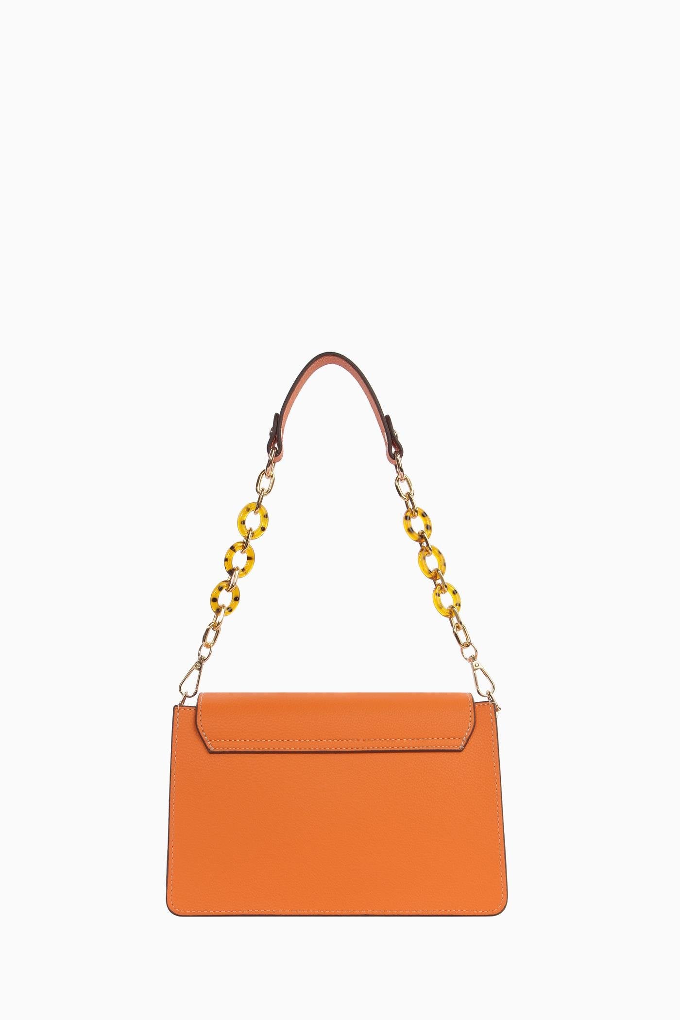 Zincirli Flap Çanta - Oranj TUGBA