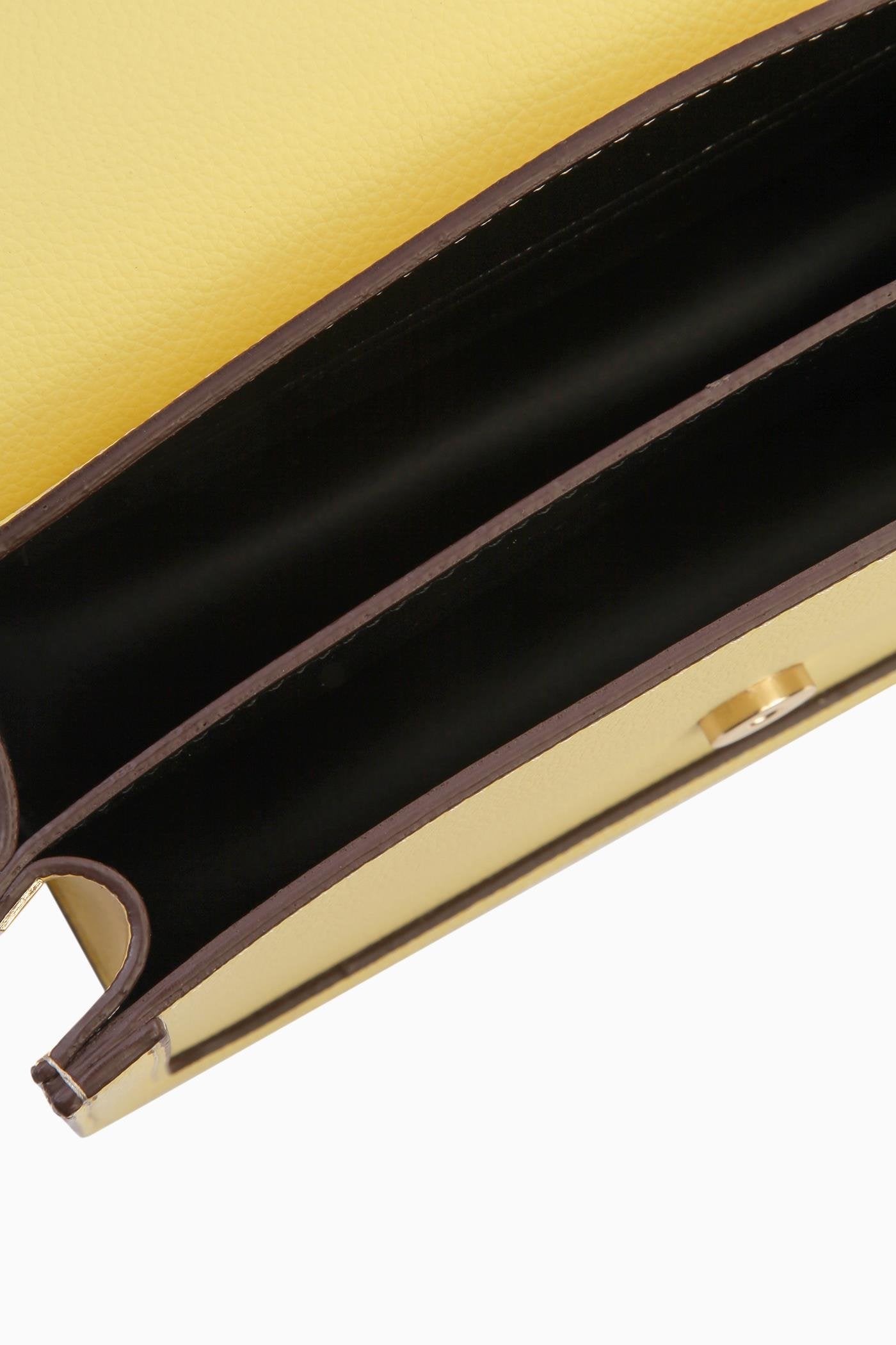 Zincirli Flap Çanta - Sarı TUGBA