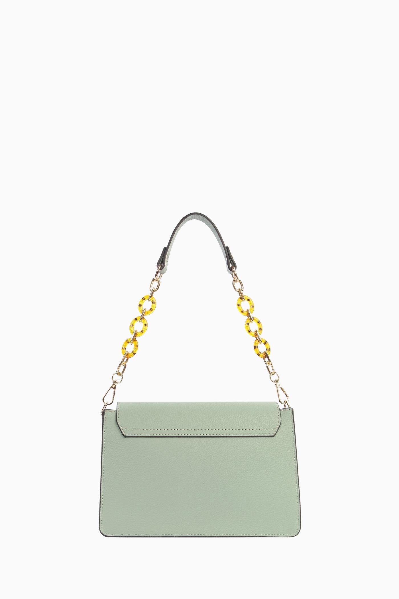 Zincirli Flap Çanta - Su Yeşili TUGBA