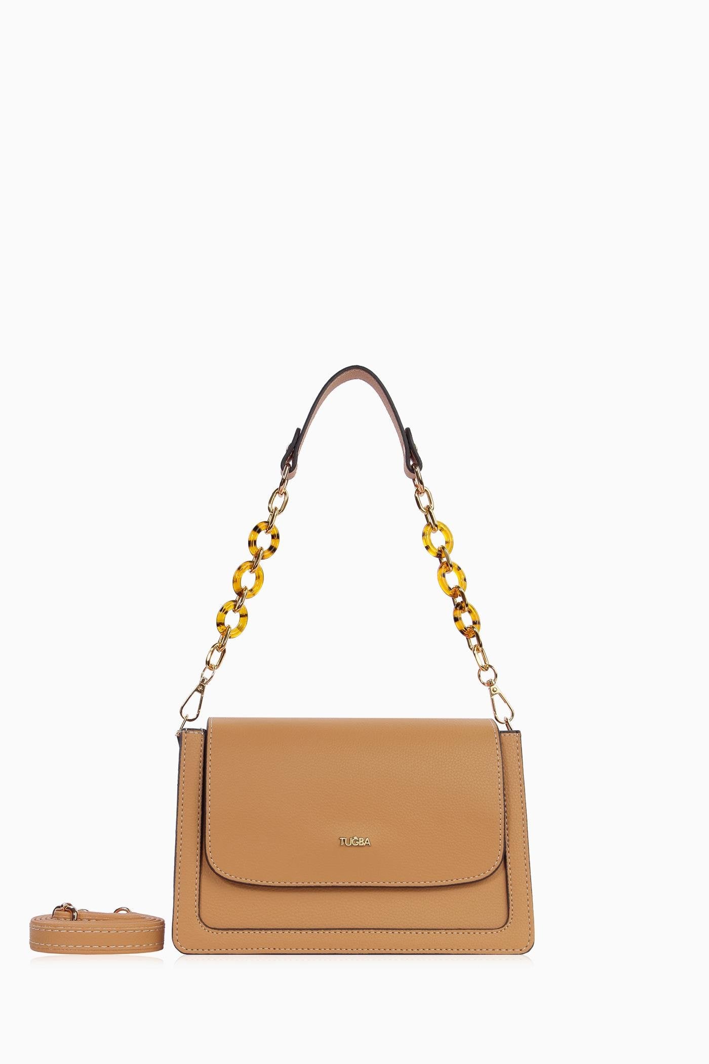 Zincirli Flap Çanta - Ten TUGBA