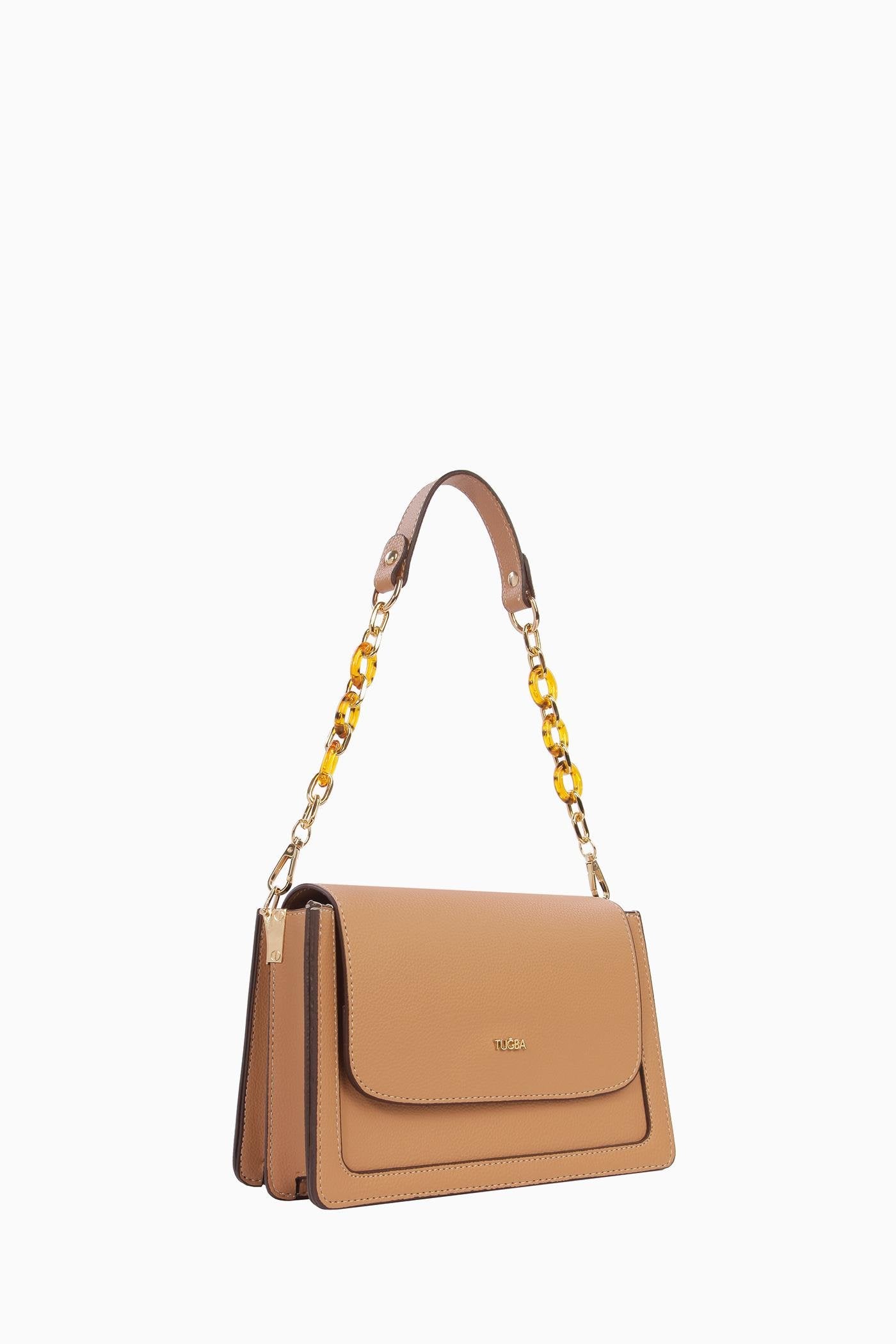 Zincirli Flap Çanta - Ten TUGBA