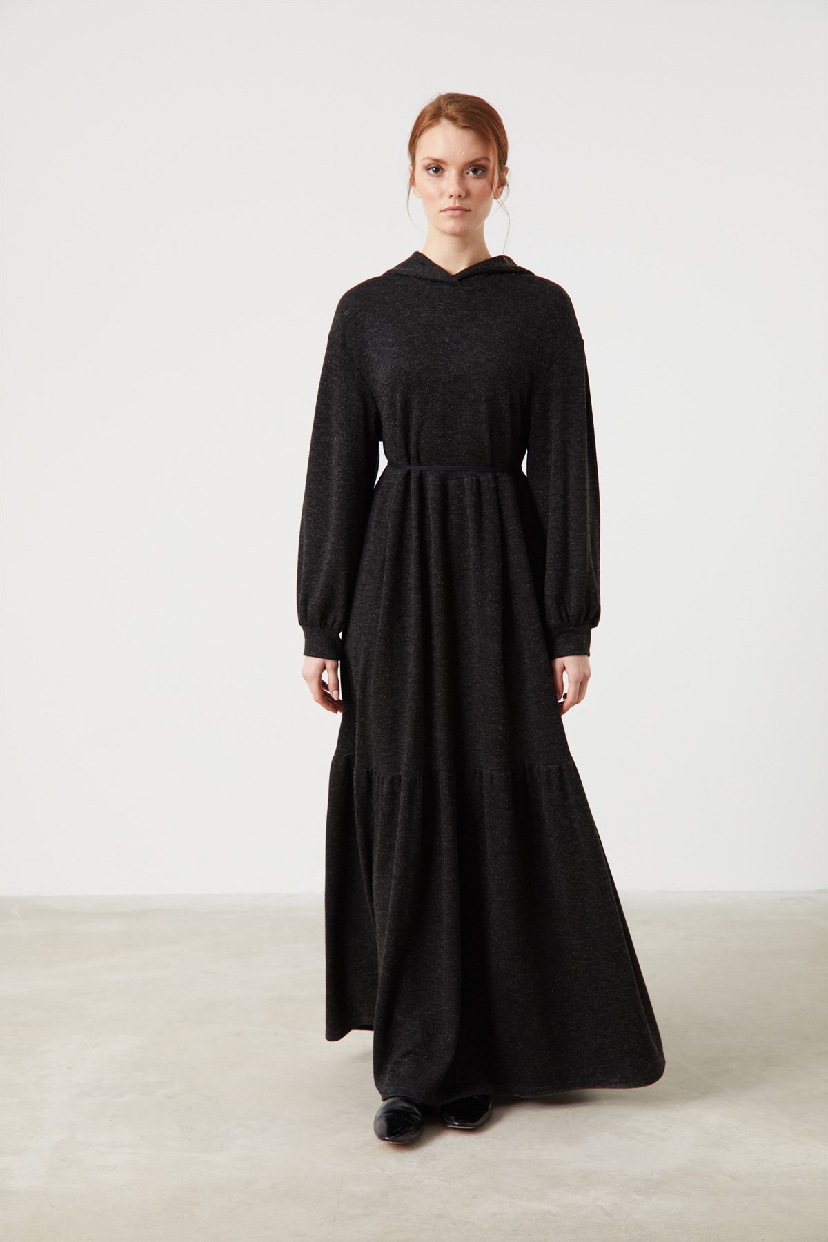 Tuğba Kapüşonlu Elbise - Siyah