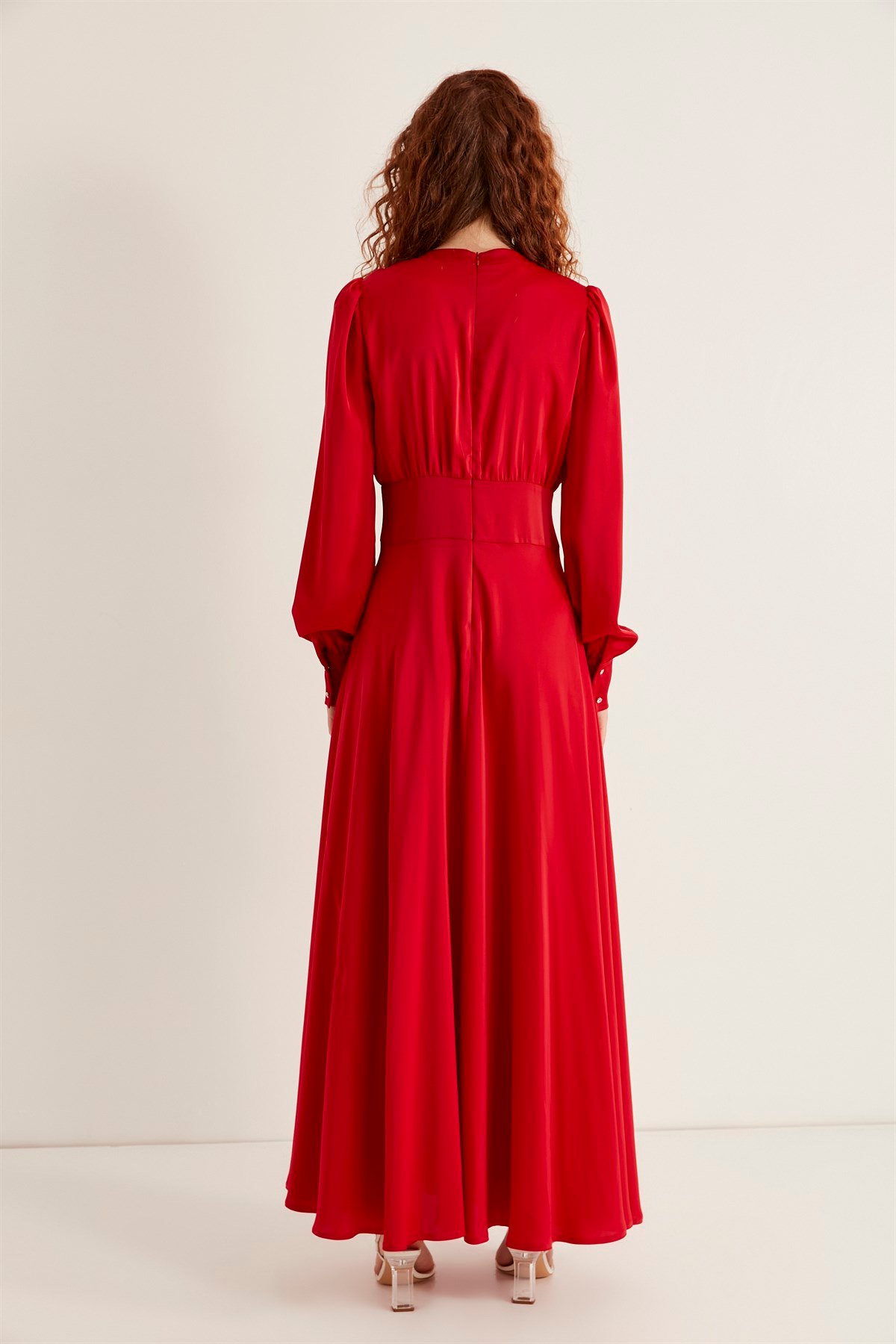 Tuğba Şifon Elbise - Kırmızı