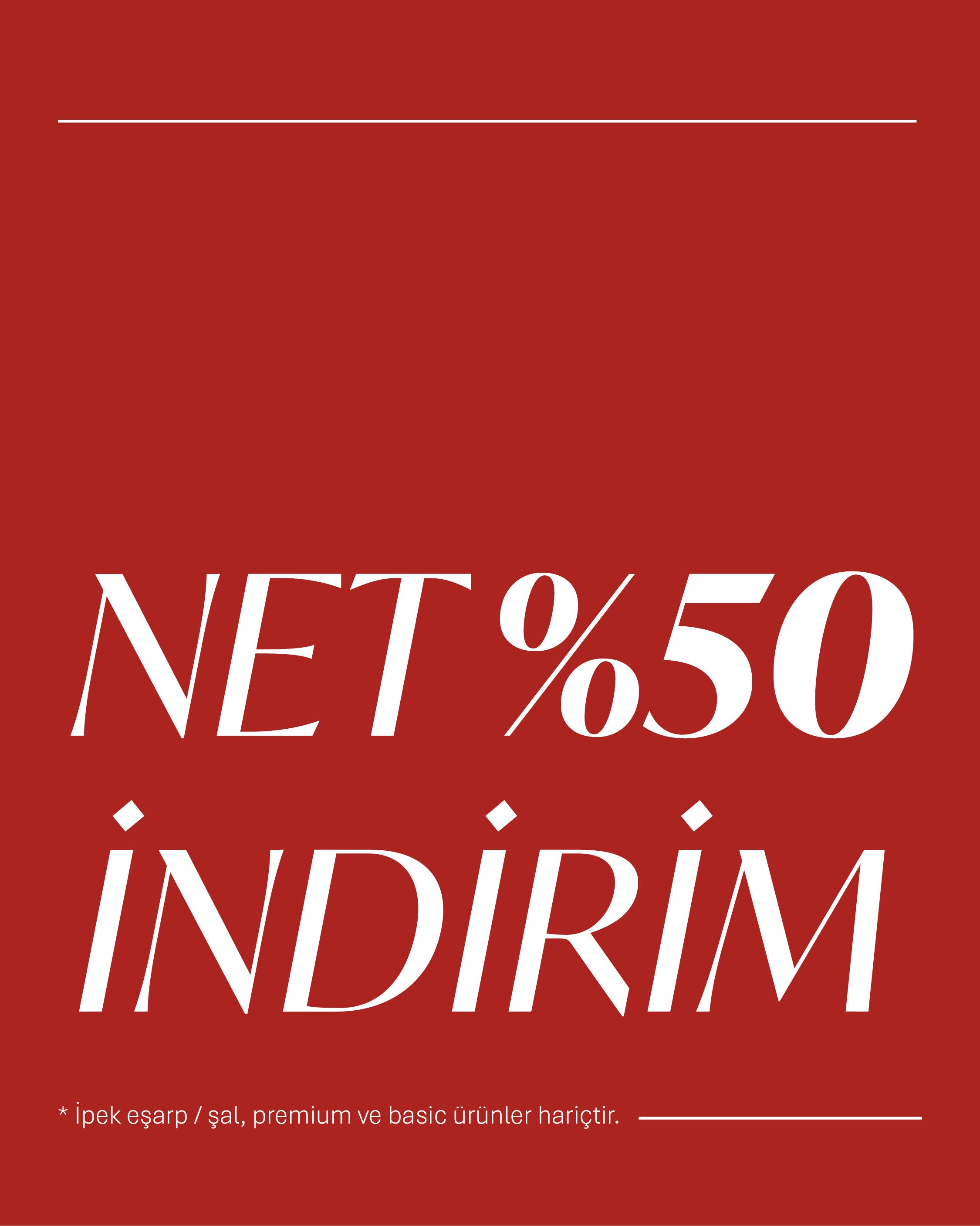 Kampanya - Net %50 İndirim Fırsatı