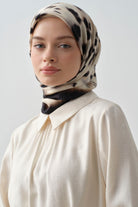 Sebu Twill İpek Eşarp - Ekru TUGBA
