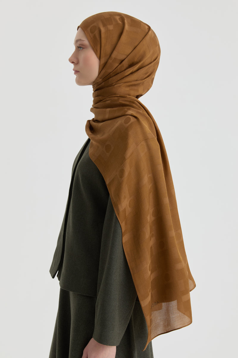Miray Jakar Natural Şal - Camel TUGBA