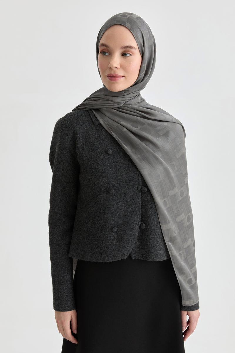 Miray Jakar Natural Şal - Füme TUGBA