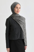 Miray Jakar Natural Şal - Füme TUGBA