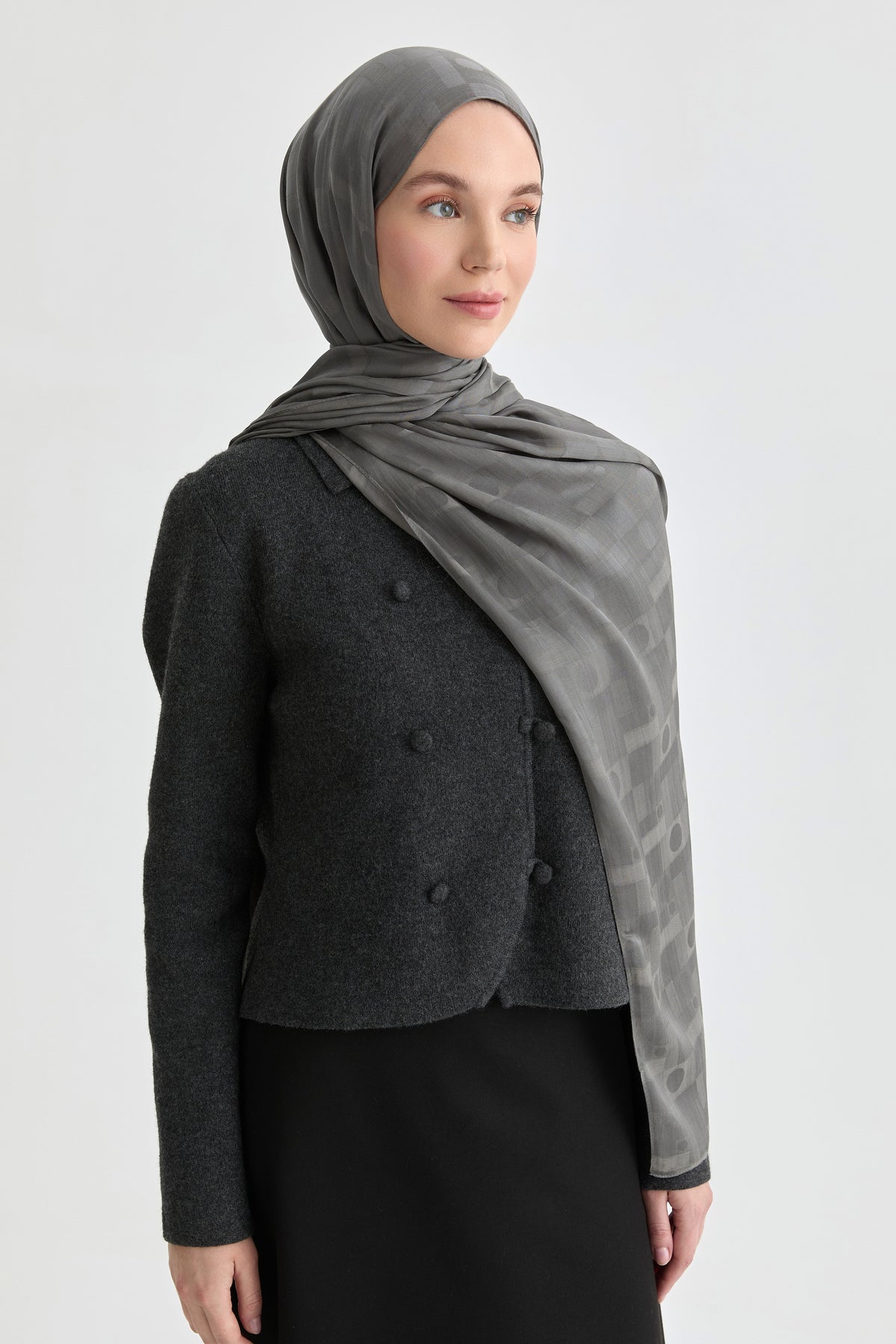Miray Jakar Natural Şal - Füme TUGBA