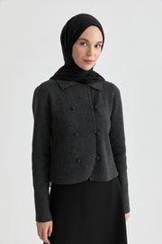 Miray Jakar Natural Şal - Siyah TUGBA