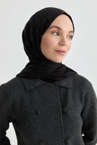 Miray Jakar Natural Şal - Siyah TUGBA