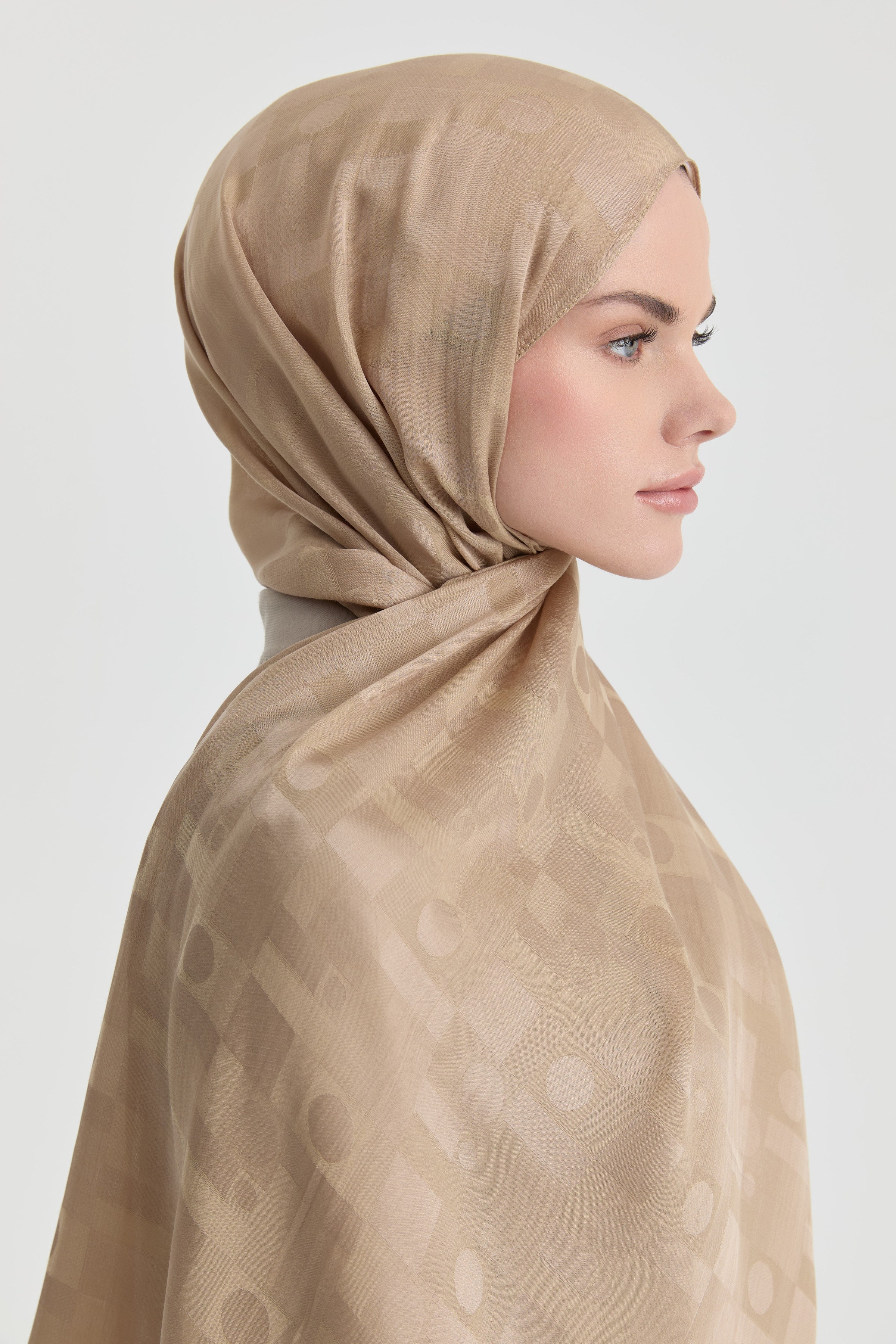 Miray Jakar Natural Şal - Vizon TUGBA