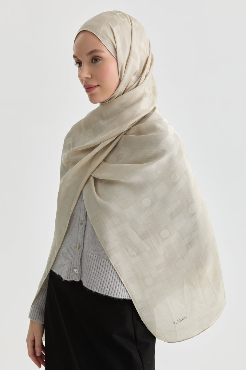 Miray Jakar Natural Şal - Taş TUGBA