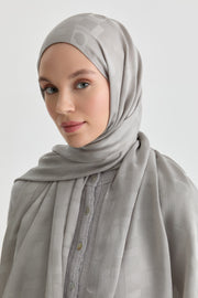 Miray Jakar Natural Şal - Gümüş TUGBA