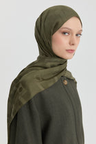 Miray Jakar Natural Şal - Haki TUGBA