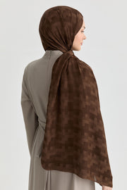 Serra Jakar Natural Şal - Kahve TUGBA