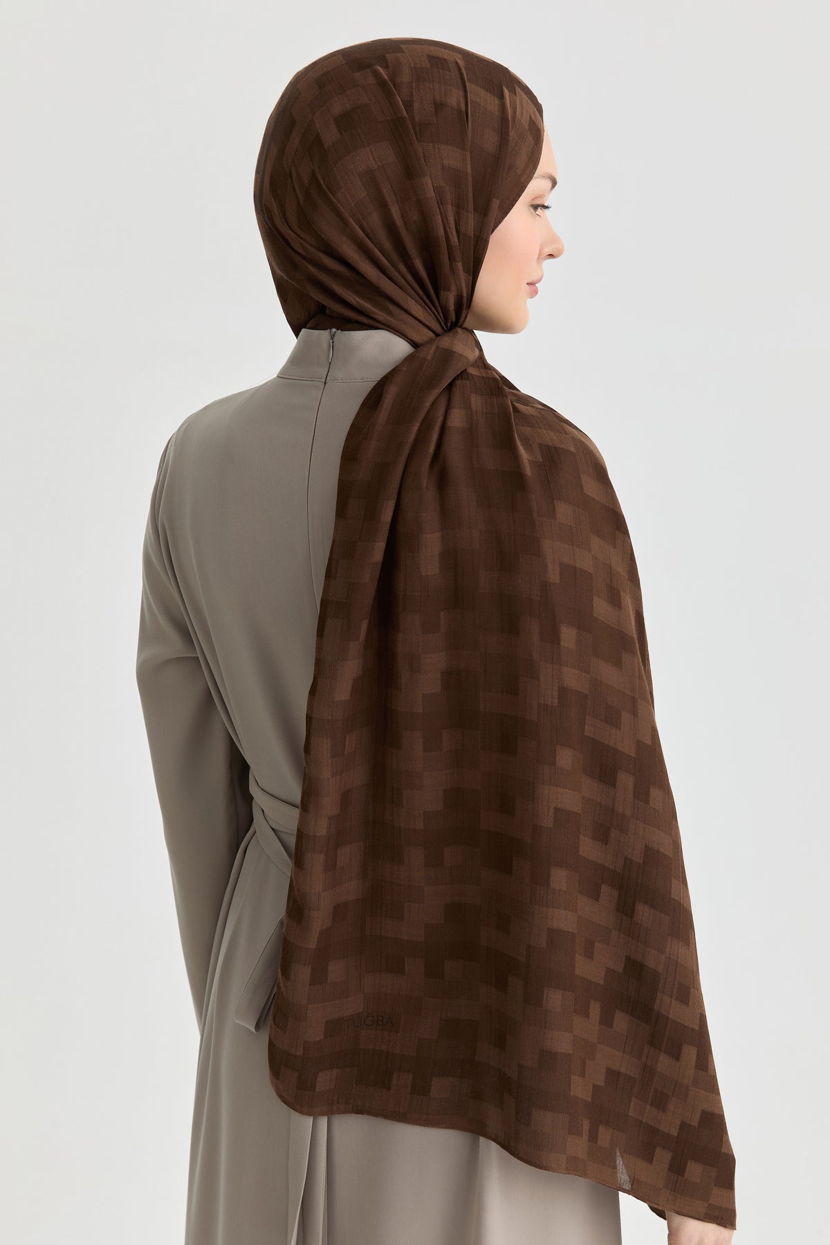 Serra Jakar Natural Şal - Kahve TUGBA