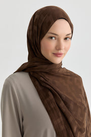 Serra Jakar Natural Şal - Kahve TUGBA
