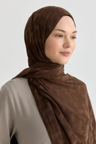 Serra Jakar Natural Şal - Kahve TUGBA