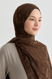 Serra Jakar Natural Şal - Kahve TUGBA