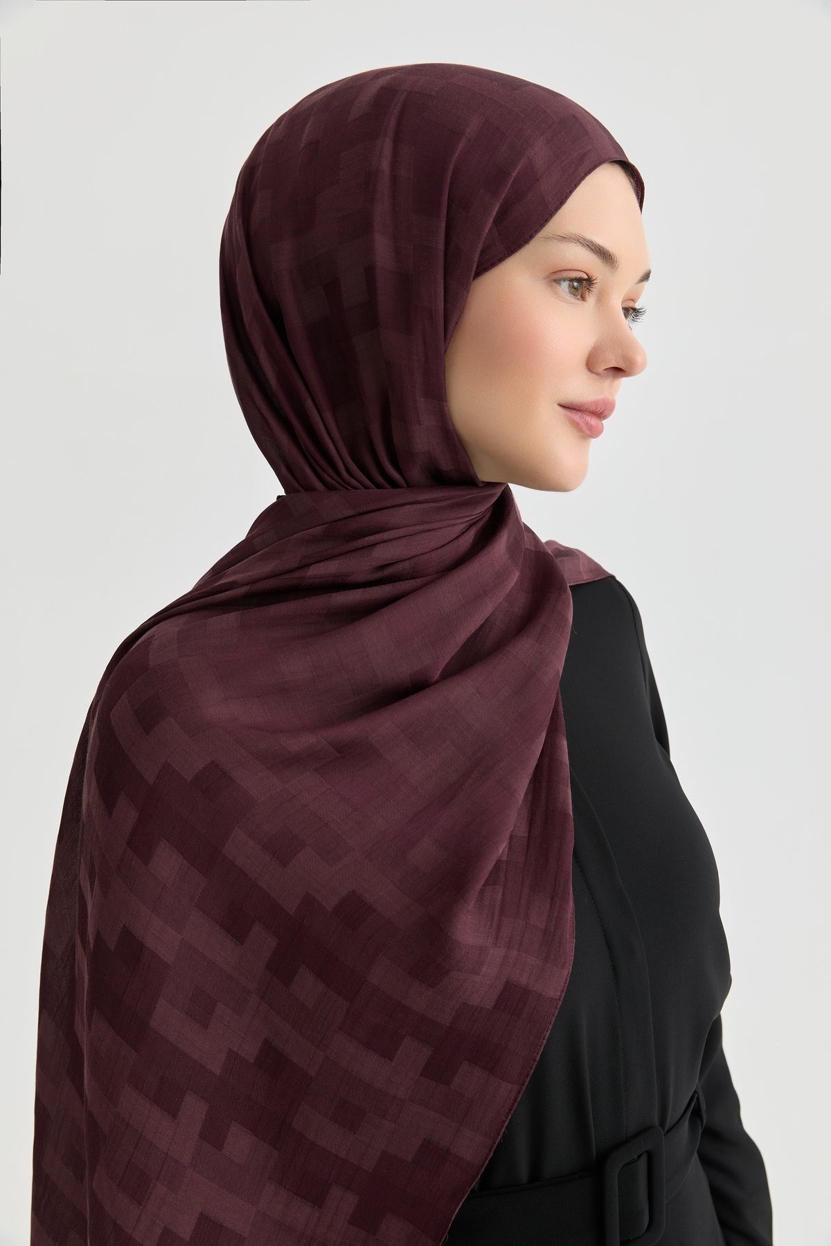 Serra Jakar Natural Şal - Mürdüm TUGBA