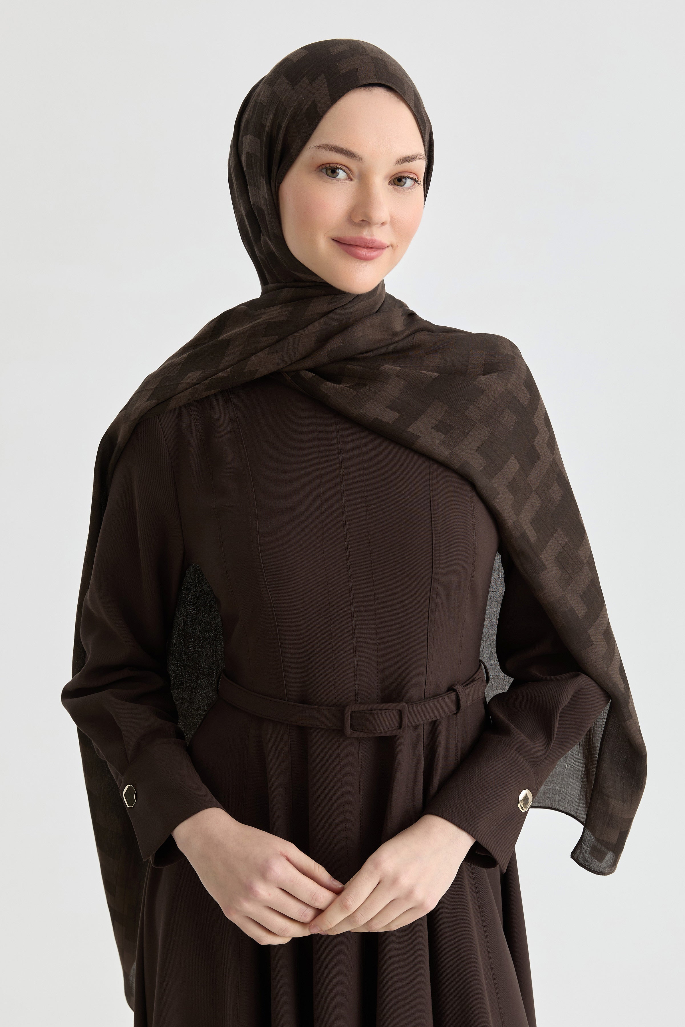 Serra Jakar Natural Şal - Acı Kahve TUGBA