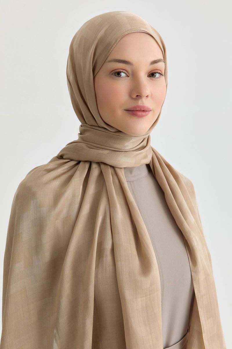Serra Jakar Natural Şal - Vizon TUGBA