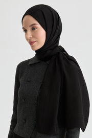Füruzan Jakar Natural Şal - Siyah TUGBA