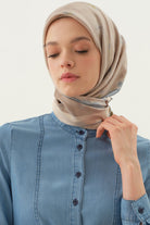 Fulya Twill İpek Eşarp - Açık Mavi TUGBA