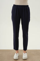 Bel Lastikli Havuç Pantolon - Lacivert TUGBA